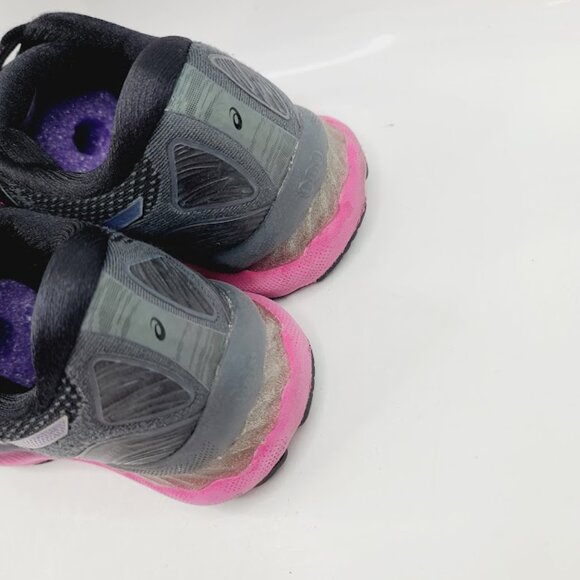 Asics Women Black Pure Silver Gel-Nimbus 23 1012A885 Athletic Running Shoes 8.5 - Picture 4 of 7